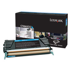 Lexmark™ C746A2CG Toner, 7,000 Page-Yield, Cyan