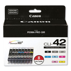 Canon® 6384B007 (CLI-42) ChromaLife100+ Ink, Black/Cyan/Gray/Light Gray/Magenta/Photo Cyan/Photo Magenta/Yellow