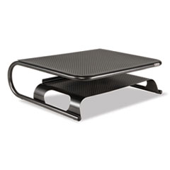 Allsop® Metal Art Printer and Monitor Stand Plus, 18" x 13.5" x 6", Black, Supports 50 lbs