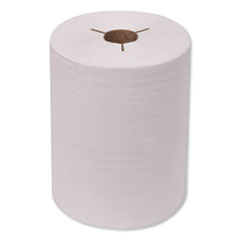 Tork® Universal Hand Towel Roll, Notched, 1-Ply, 8" x 425 ft, Natural White, 12 Rolls/Carton