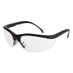 MCR™ Safety Klondike Safety Glasses, Matte Black Frame, Clear Lens, 12/Box