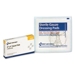 First Aid Only™ Gauze Pads, Sterile, 4 x 4, 2/Box