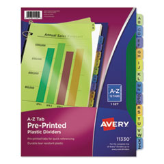 Avery® Preprinted Plastic Tab Dividers