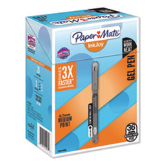 Paper Mate® InkJoy Gel Pen Value Pack, Stick, Medium 0.7 mm, Black Ink, Black Barrel, 36/Pack