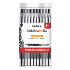 Zebra® Sarasa® Dry Gel X30 Retractable Pen
