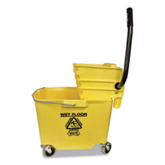 Impact® Side-Press Squeeze Wringer/Plastic Bucket Combo, 12 to 32 oz, Yellow