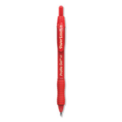 Paper Mate® Profile Gel Pen, Retractable, Medium 0.7 mm, Red Ink, Translucent Red Barrel, Dozen