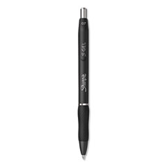 Sharpie® S-Gel™ S-Gel High-Performance Gel Pen, Retractable, Medium 0.7 mm, Black Ink, Black Barrel, Dozen