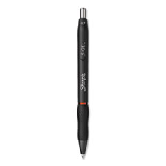 Sharpie® S-Gel™ S-Gel High-Performance Gel Pen, Retractable, Medium 0.7 mm, Red Ink, Black Barrel, Dozen