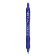 Paper Mate® Profile Ballpoint Pen, Retractable, Medium 1 mm, Blue Ink, Translucent Blue Barrel, 4/Pack