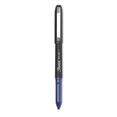 Sharpie® Roller Professional Design Roller Ball Pen, Stick, Fine 0.5 mm, Blue Ink, Black Barrel, Dozen