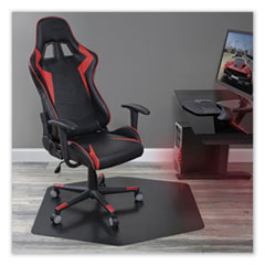 ES Robbins® Game Zone Chair Mat, For Hard Floor/Medium Pile Carpet, 42 x 46, Black