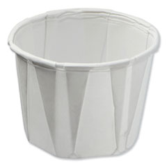 Konie® Paper Souffle Portion Cups, 0.75 oz, White, 250/Sleeve, 20 Sleeves/Carton