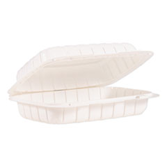 ProPlanet™ by Dart® Hinged Lid Containers, Hoagie Container, 6.5 x 9 x 2.8, White, 200/Carton