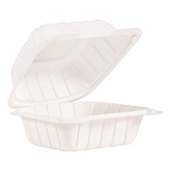 ProPlanet™ by Dart® Hinged Lid Containers, 6 x 6.3 x 3.3, White, 400/Carton