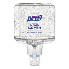 PURELL® Advanced Gel Hand Sanitizer Refill, 1,200 mL, Clean Scent, For ES8 Dispensers, 2/Carton