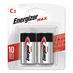 Energizer® MAX Alkaline C Batteries, 1.5 V, 2/Pack