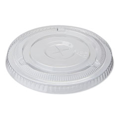 Dixie® Cold Drink Cup Lids, Fits 16 oz Plastic Cold Cups, Clear, 100/Sleeve, 10 Sleeves/Carton