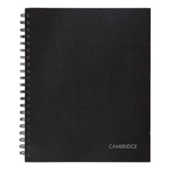 Cambridge® Limited Hardbound Notebook with Pocket, 1-Subject, Wide/Legal Rule, Black Cover, (96) 11 x 8.5 Sheets