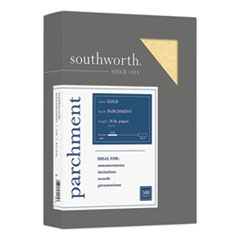 Southworth® Parchment Specialty Paper, 24 lb Bond Weight, 8.5 x 11, Gold, 500/Ream