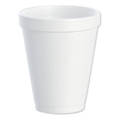 Dart® Foam Drink Cups, 10 oz, White, 25/Bag, 40 Bags/Carton