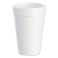 Dart® Foam Drink Cups, 16 oz, White, 25/Bag, 40 Bags/Carton