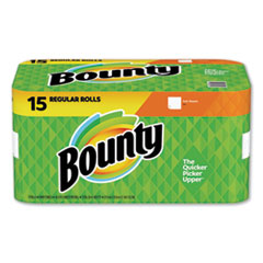 Bounty Paper Towels, 2-Ply, White, 10.2 x 11, 36 Sheets/Roll (76230RL)