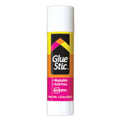 Avery® Permanent Glue Stic, 1.27 oz, Applies White, Dries Clear