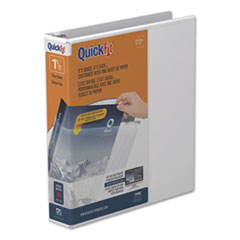 Stride QuickFit Round-Ring View Binder, 3 Rings, 1.5" Capacity, 11 x 8.5, White