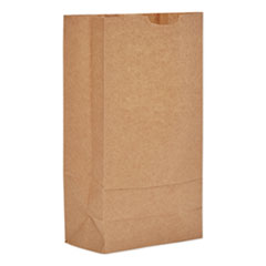 General Grocery Paper Bags, 57 lbs Capacity, #10, 6.31"w x 4.19"d x 13.38"h, Kraft, 500 Bags