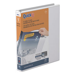 Stride QuickFit D-Ring View Binder, 3 Rings, 1" Capacity, 11 x 8.5, White