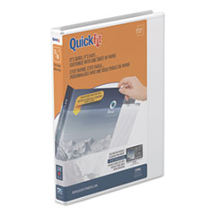 Stride QuickFit D-Ring View Binder, 3 Rings, 0.63" Capacity, 11 x 8.5, White