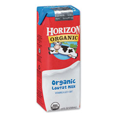 Horizon Organic Low Fat Milk, 1% Plain, 8 oz, 18/Carton