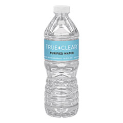 True Clear® Purified Bottled Water, 16.9 oz Bottle, 24 Bottles/Carton