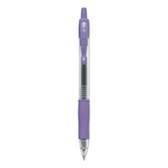 Pilot® G2 Premium Gel Pen, Retractable, Extra-Fine 0.5 mm, Purple Ink, Smoke Barrel, Dozen