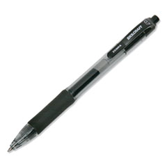 7520016473133, SKILCRAFT Gel Pen, Retractable, Medium 0.7 mm, Black Ink, Clear/Black Barrel, Dozen