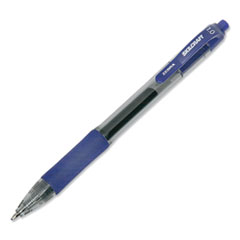 7520016473138, SKILCRAFT Gel Pen, Retractable, Bold 1 mm, Blue Ink, Clear/Blue Barrel, Dozen