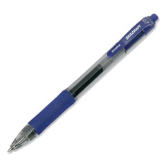 7520016473136, SKILCRAFT Gel Pen, Retractable, Medium 0.7 mm, Blue Ink, Clear/Blue Barrel, Dozen