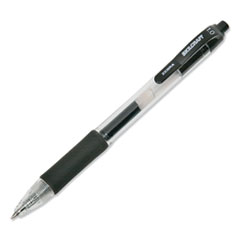 7520016473137, SKILCRAFT Gel Pen, Retractable, Bold 1 mm, Black Ink, Clear/Black Barrel, Dozen