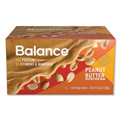 Balance Bar® 40-30-30 Nutrition Bar, Peanut Butter, 1.76 oz, 6/Box