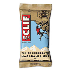 CLIF® Bar Energy Bar, White Chocolate Macadamia Nut, 2.4 oz Bar, 12 Bars/Box