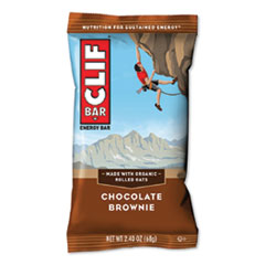 CLIF® Bar Energy Bar, Chocolate Brownie, 2.4 oz Bar, 12 Bars/Box