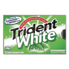 Trident® Sugar-Free Gum, White Spearmint, 16 Sticks/Pack, 9 Packs/Box