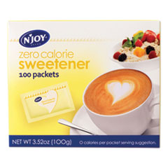 N'Joy Yellow Sucralose Zero Calorie Sweetener Packets, 1 g Packet, 100 Packets/Box