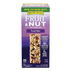 Nature Valley® Granola Bars, Chewy Fruit and Nut Trail Mix, 1.2 oz Pouch, 48/Box