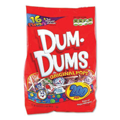 Spangler® Dum-Dum-Pops, Assorted, Individually Wrapped, 33.9 oz, 200/Pack