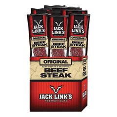 Jack Link’s Beef Steak, Original, 1 oz, 12/Box