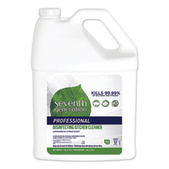 Seventh Generation® Professional Disinfecting Kitchen Cleaner, Lemongrass Citrus, 1 gal Bottle, 2/Carton