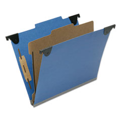 7530016816248 SKILCRAFT Classification Folder, 2" Expansion, 1 Divider, 4 Fasteners, Letter Size, Royal Blue Exterior, 10/Box