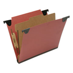 7530016815829, SKILCRAFT Classification Folder, 2" Expansion, 1 Divider, 2 Fasteners, Letter Size, Red Exterior, 10/Box